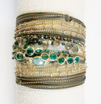 HIRO BRACELET WRAP PRECIOUS STONES 4 CHAINS