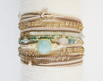 SOOBOK BRACELET WRAP PRECIOUS STONES 3 CHAINS